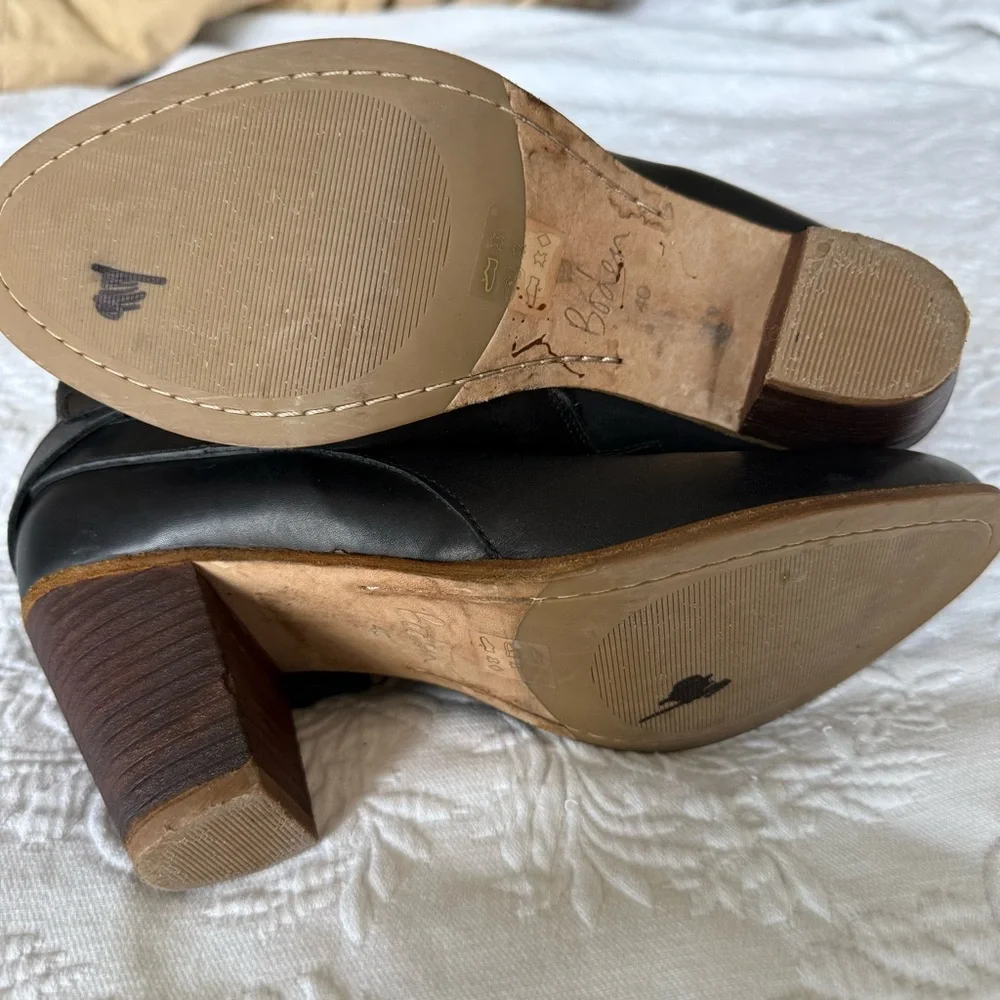 Boden black leather